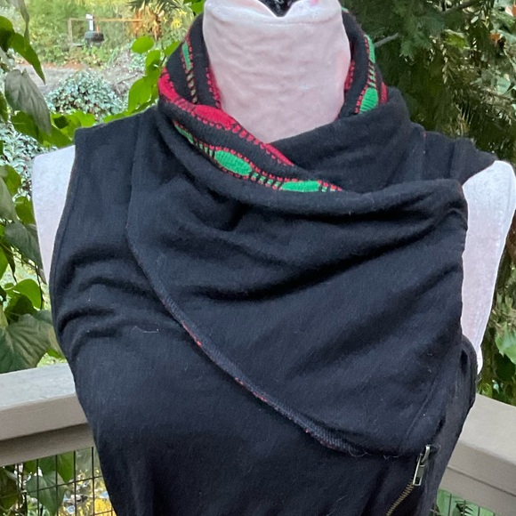 Lanvie lightweight Christmas cardigan sweater vest cascade zipper front tunic S - Picture 4 of 15